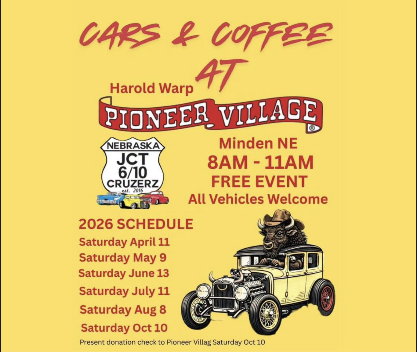 Cars and Coffee Dates – 2026